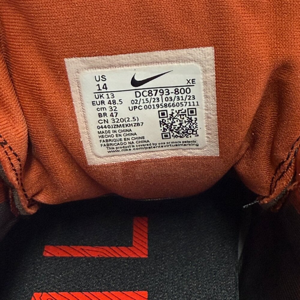 AMPUTEE Nike Pegasus Trail 3 GTX Orange Mens Running DC8793-800(L) NEW* Sz 14 - Picture 6 of 6